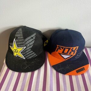 Fox Racing and Rockstar Ryan Dungey Autograph hats